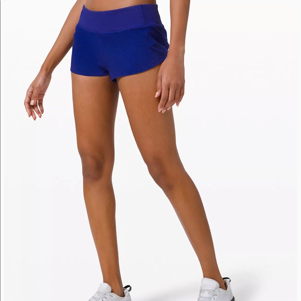 Lululemon Speed up Low Rise Lined Shorts 2.5” size 6 in Dark Teal
